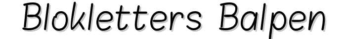 Blokletters Balpen font